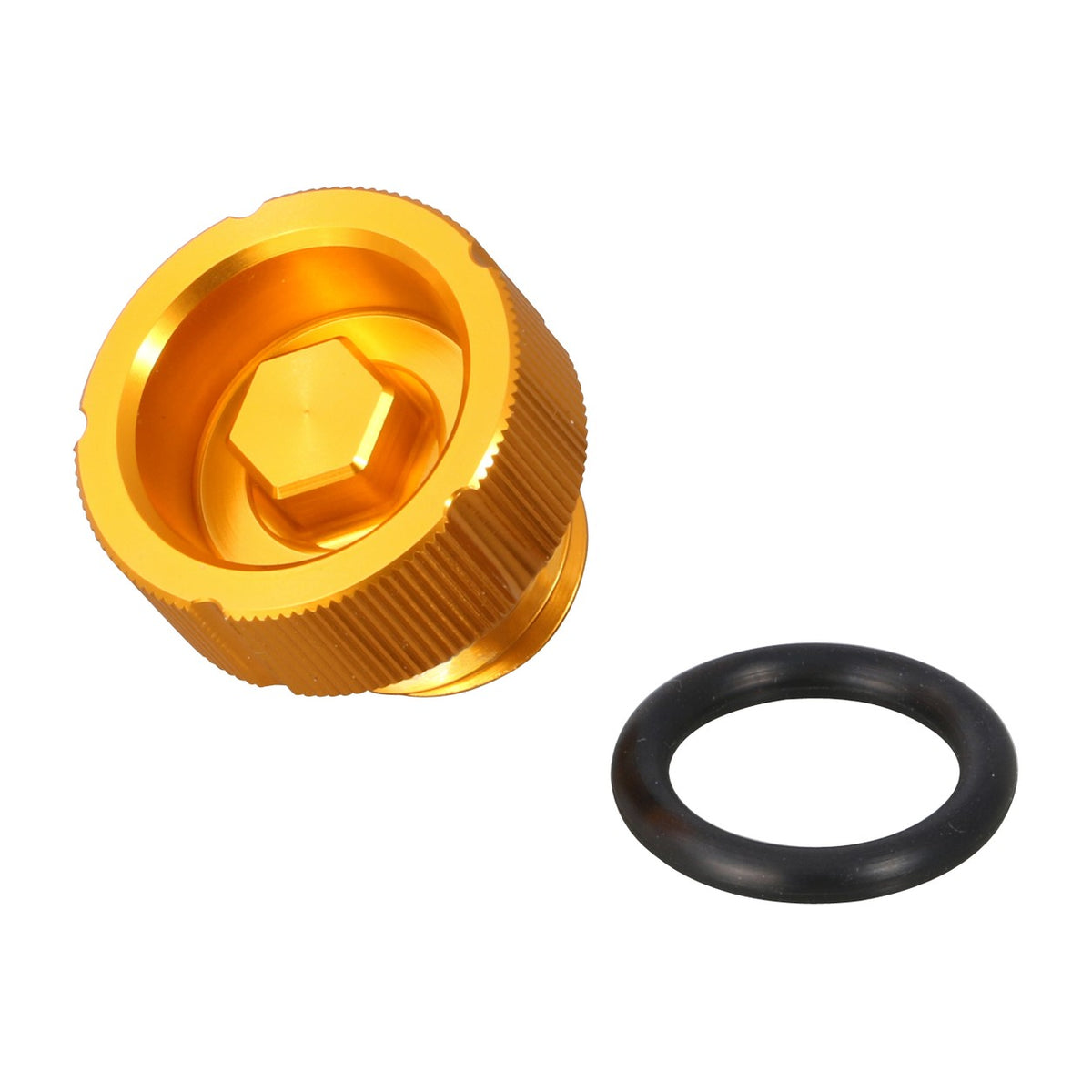 Bouchon de remplissage d'huile alu CNC (M20 × P2.5) — Kitaco — Honda Monkey 125, Dax 125, MSX 125 & Grom (307-1310850)