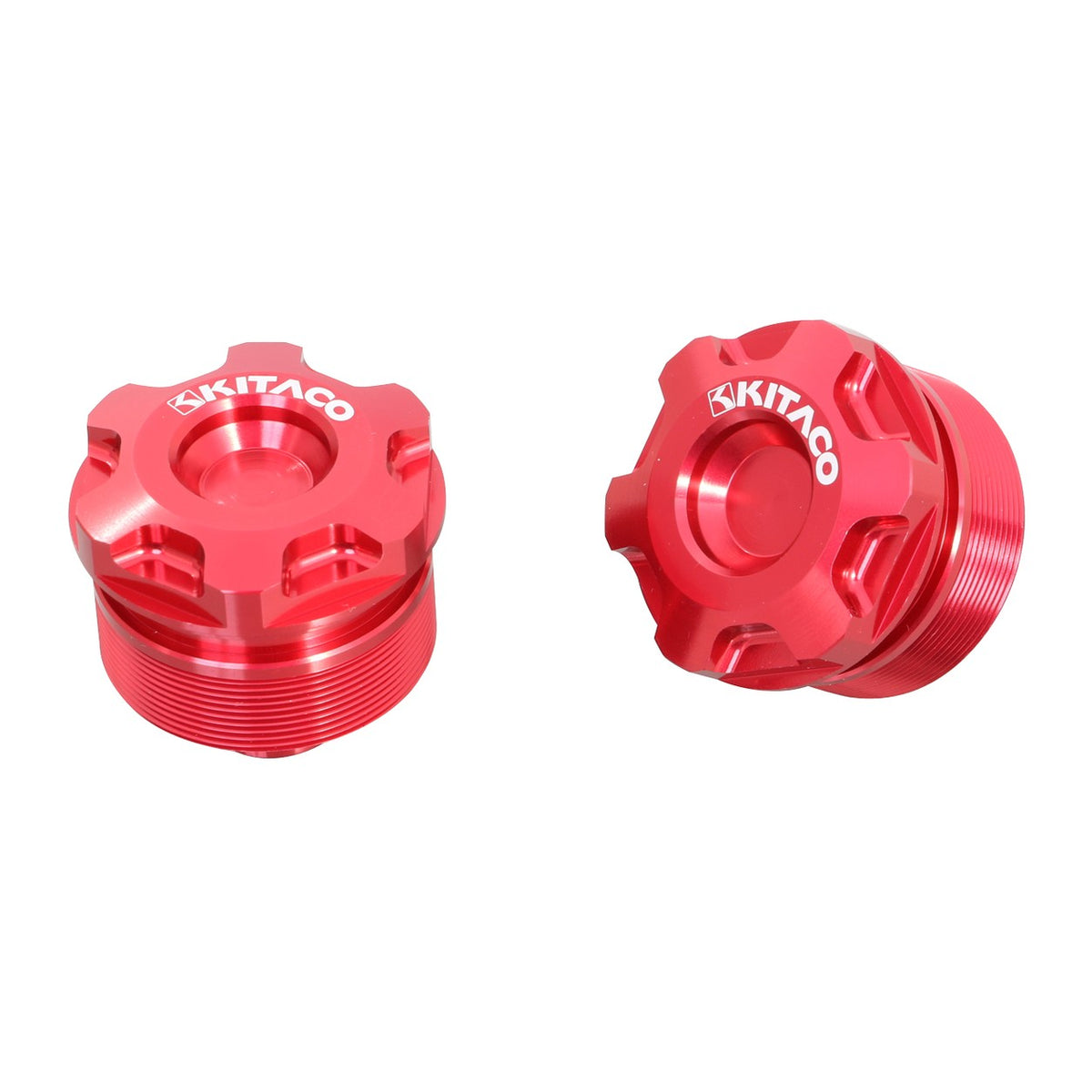 Bouchons supérieurs de fourche alu CNC (paire) — Kitaco — Honda Monkey 125, Dax 125, MSX 125 & Grom (502-1001090)