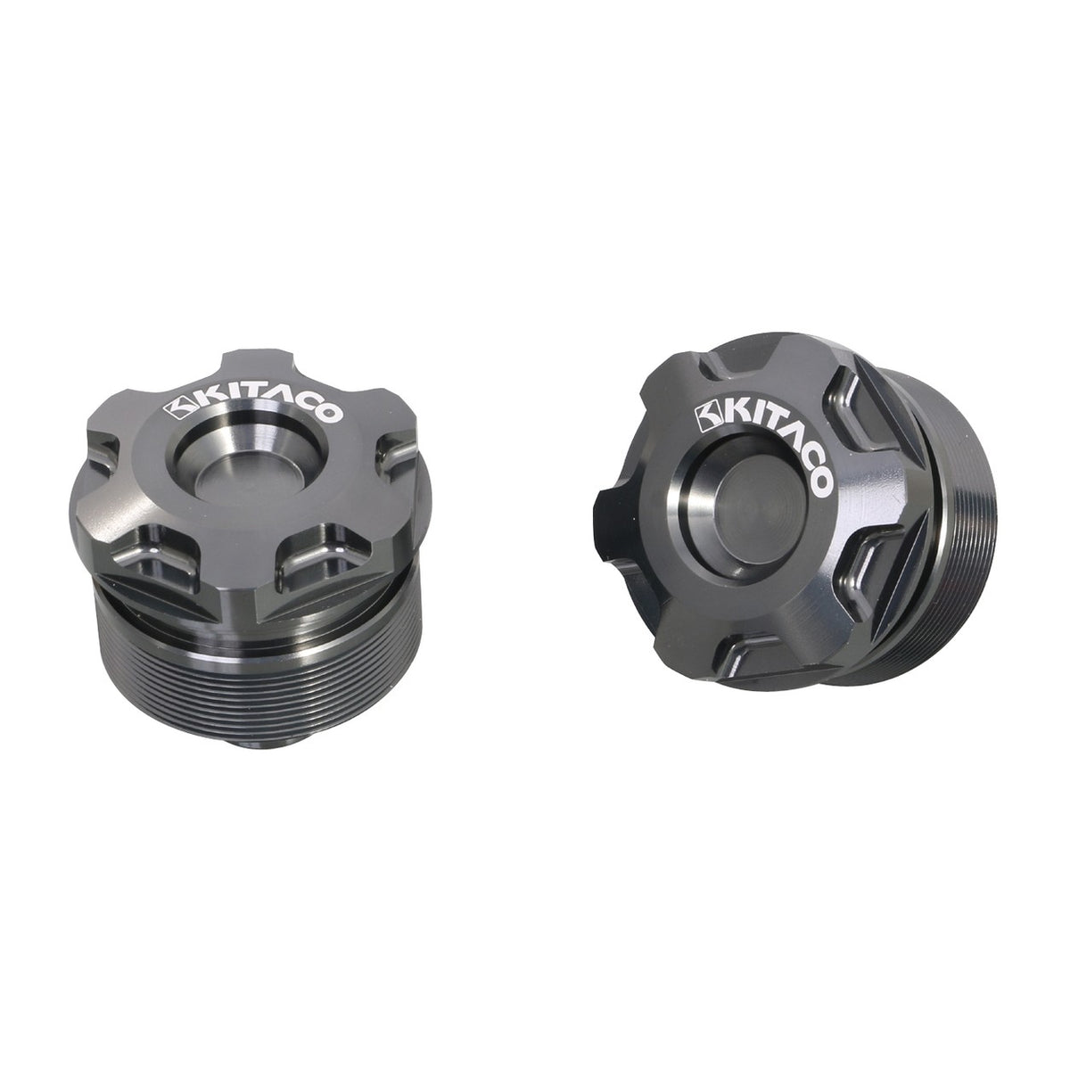 Bouchons supérieurs de fourche alu CNC (paire) — Kitaco — Honda Monkey 125, Dax 125, MSX 125 & Grom (502-1001090)