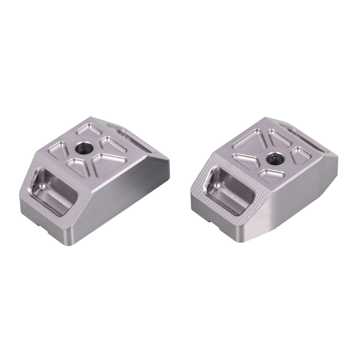 Caches de tendeurs de chaîne alu CNC (paire) — Kitaco — Honda Dax 125 JB-04 / JB-06 & Grom JC92 (519-1452920)