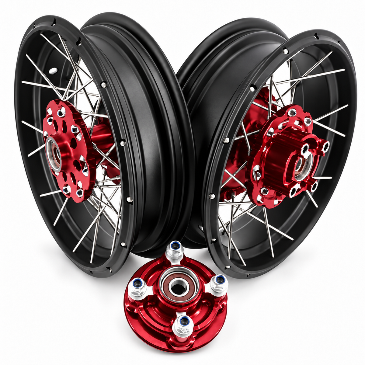 Paire de roues à rayons tubeless 12" — NXR Parts — Honda Monkey 125, Dax 125, Grom / MSX