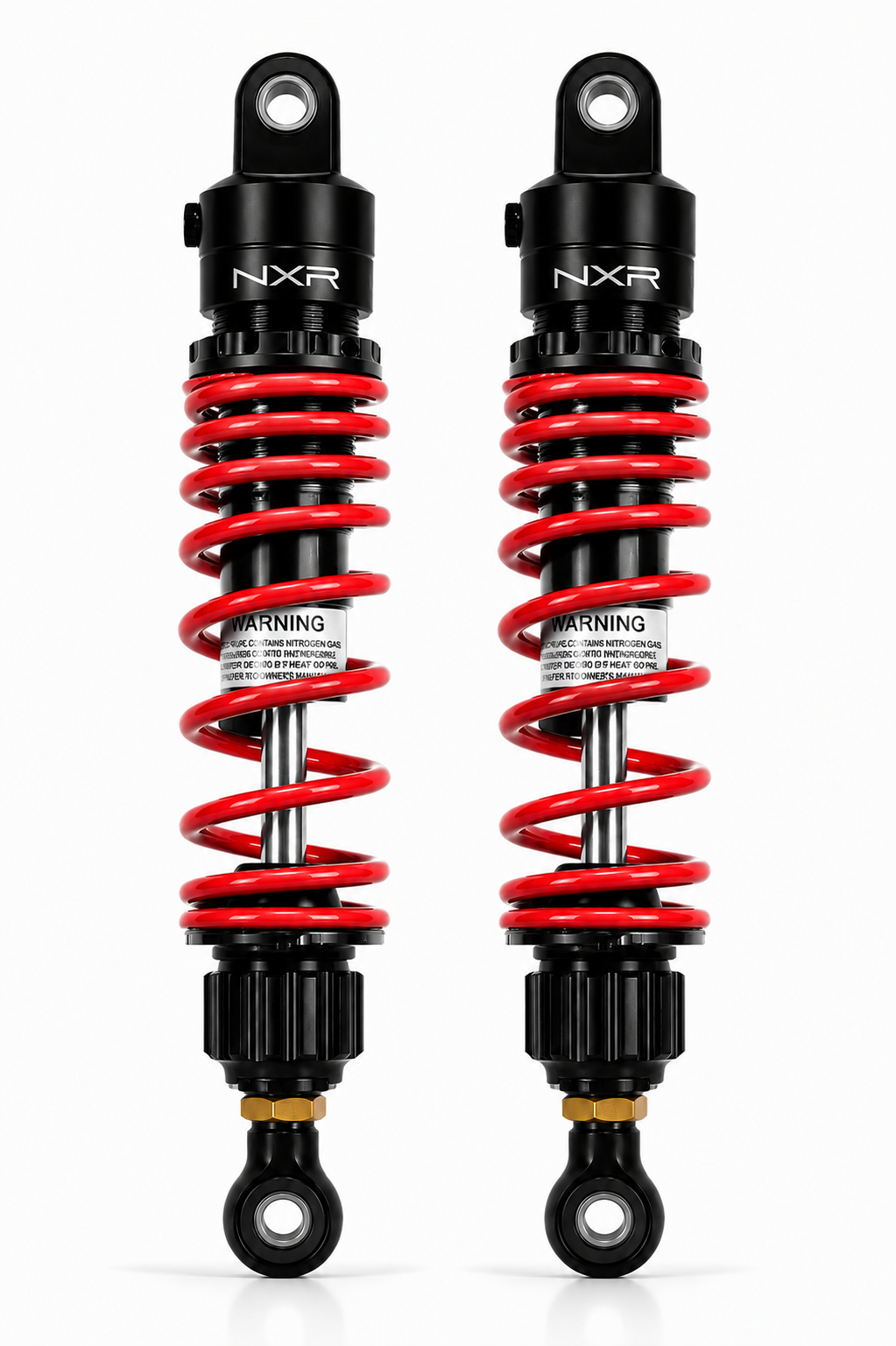 Paire d'amortisseurs arrière réglables NXR RS2 — 330 mm (origine) / 350 mm Off Road — Honda Monkey 125 (JB02/JB03/JB05) & Dax 125 (JB04/JB06)