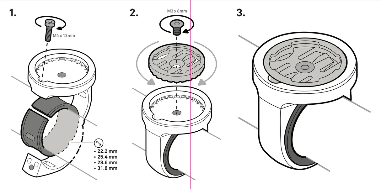 Support de fixation au guidon - Compteur GPS - Beeline MOTO II