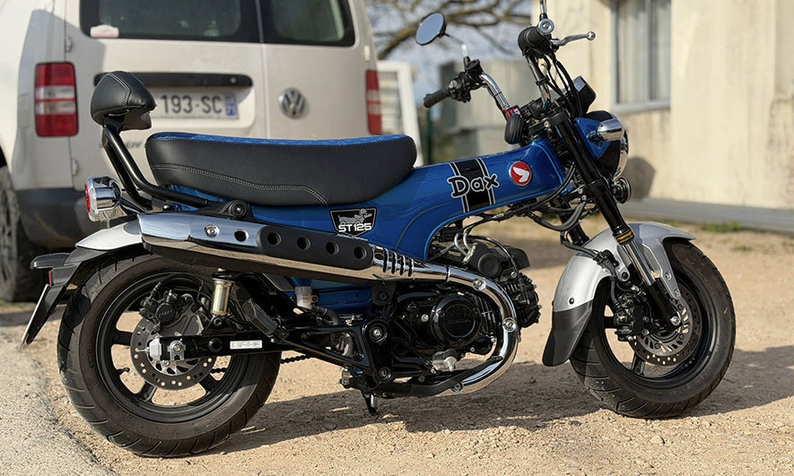 Dax 125 trop haute ? Comment l'abaisser de 90mm et poser les pieds au sol