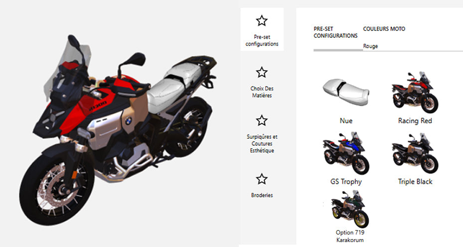 utiliser le meilleur configurateur de selle moto sur-mesure