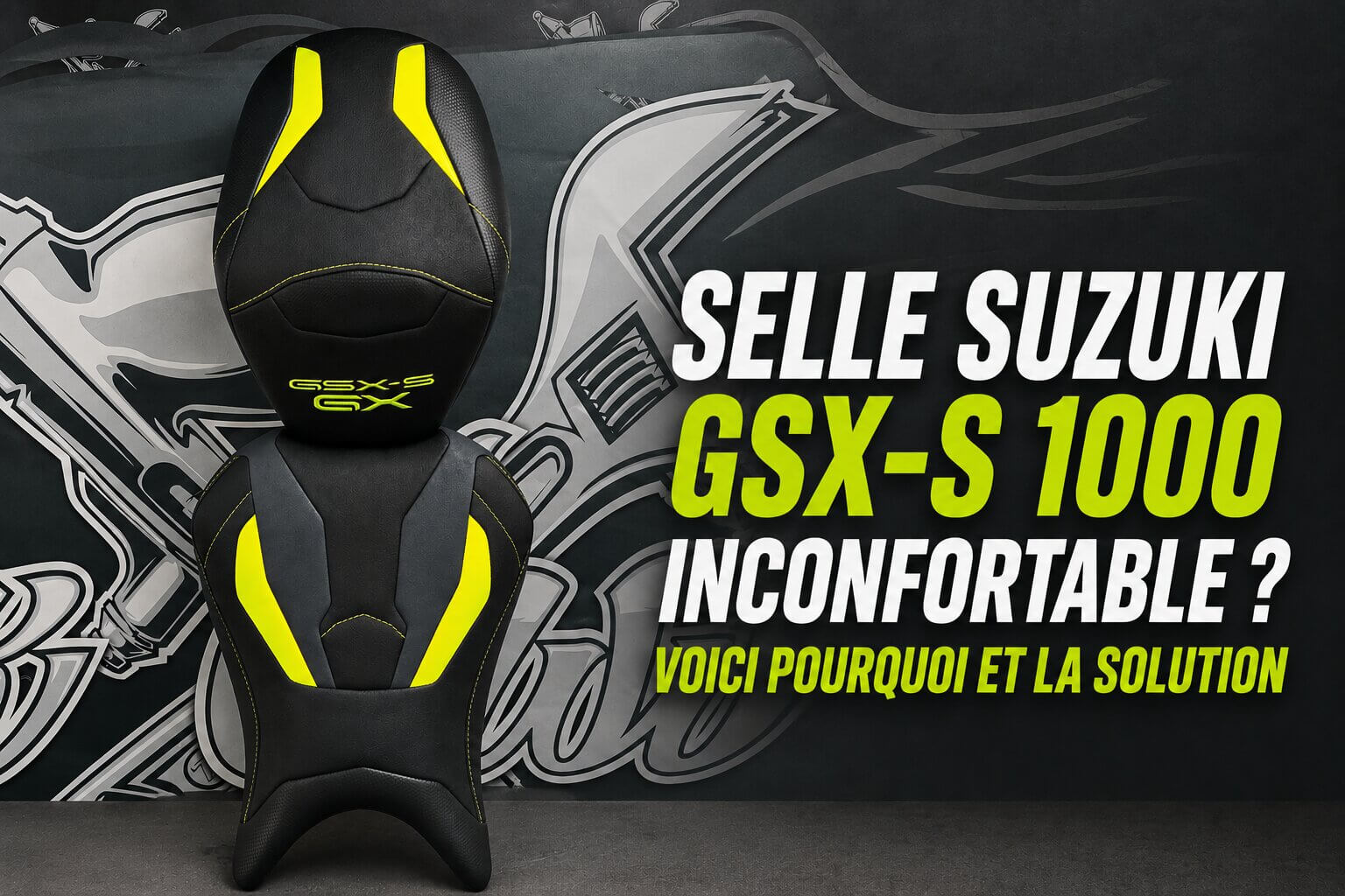 Selle Suzuki GSX-S 1000 sur-mesure pour améliorer le confort et remplacer la selle d’origine inconfortable