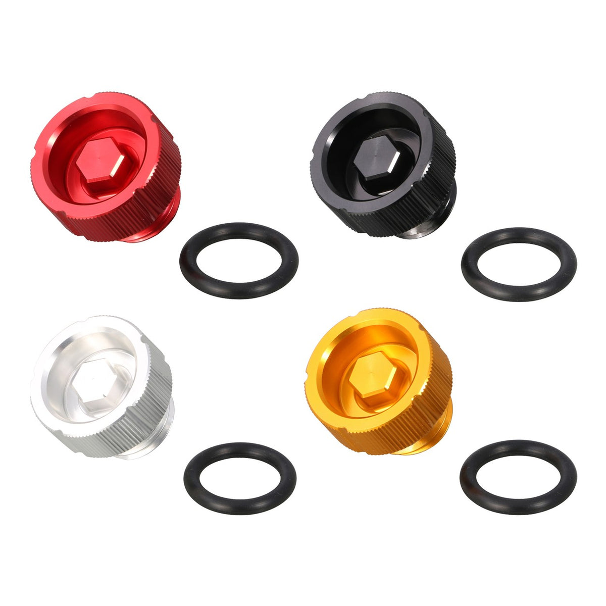Bouchon de remplissage d'huile alu CNC (M20 × P2.5) — Kitaco — Honda Monkey 125, Dax 125, MSX 125 & Grom (307-1310850)