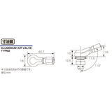 Valve alu coudée jante tubeless Ø11 — Kitaco — Universelle (509-5000250)