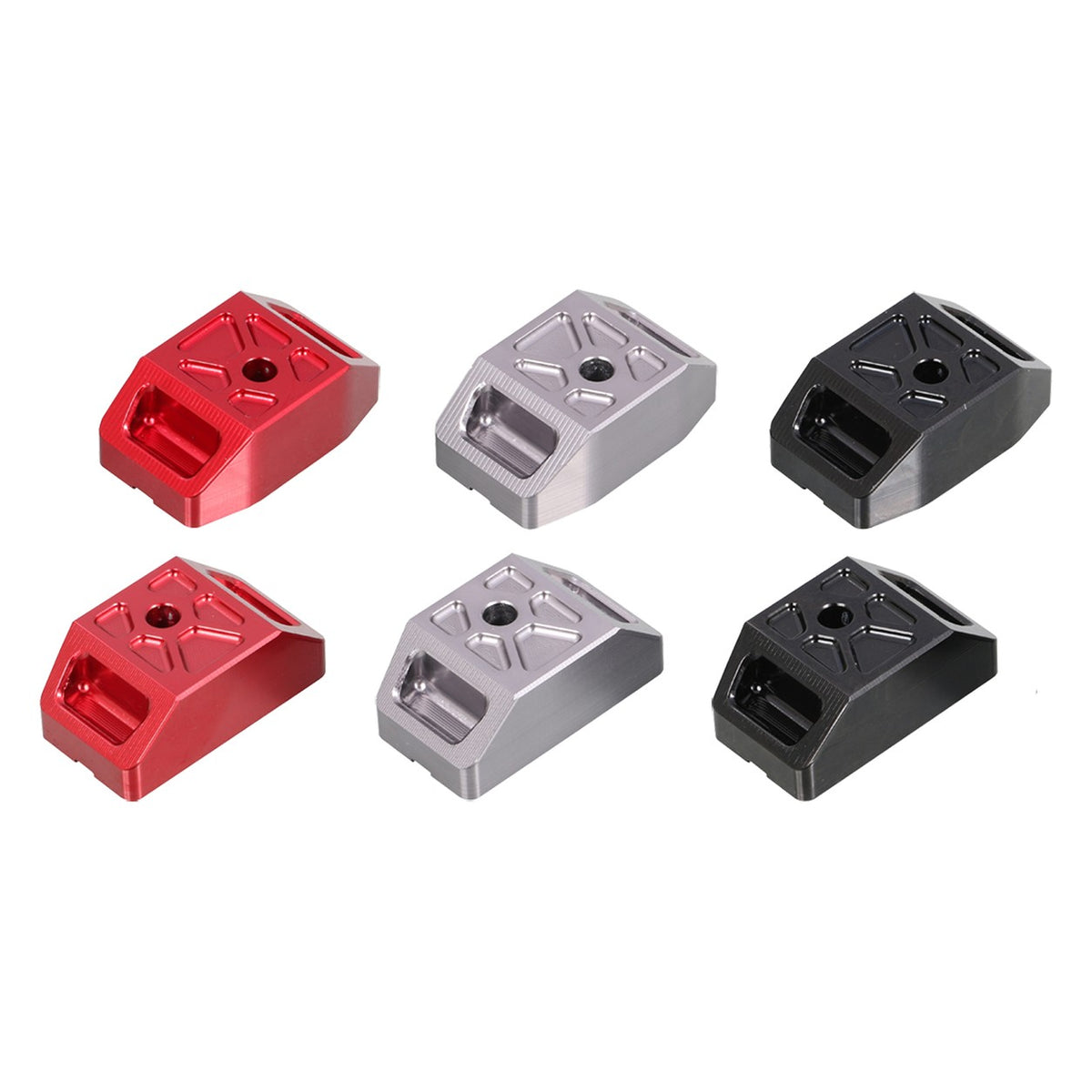 Caches de tendeurs de chaîne alu CNC (paire) — Kitaco — Honda Dax 125 JB-04 / JB-06 & Grom JC92 (519-1452920)