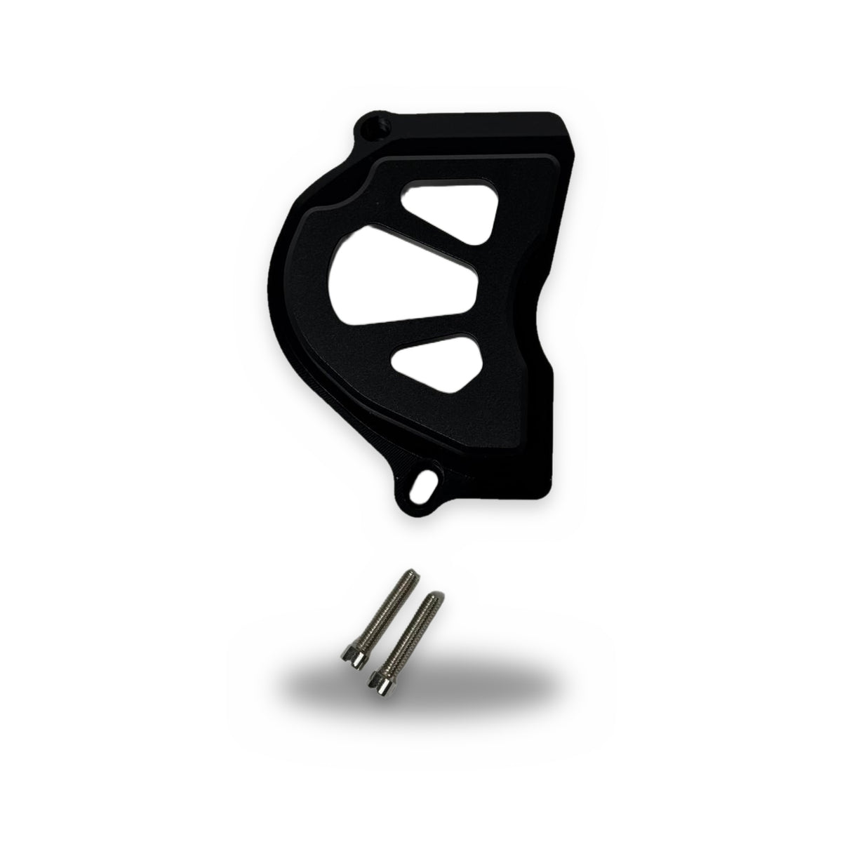 Cache pignon de sortie de boîte alu CNC noir — NXR Parts — Honda Monkey 125 JB03 / JB05, Dax 125 JB04 / JB06 & Grom JC92