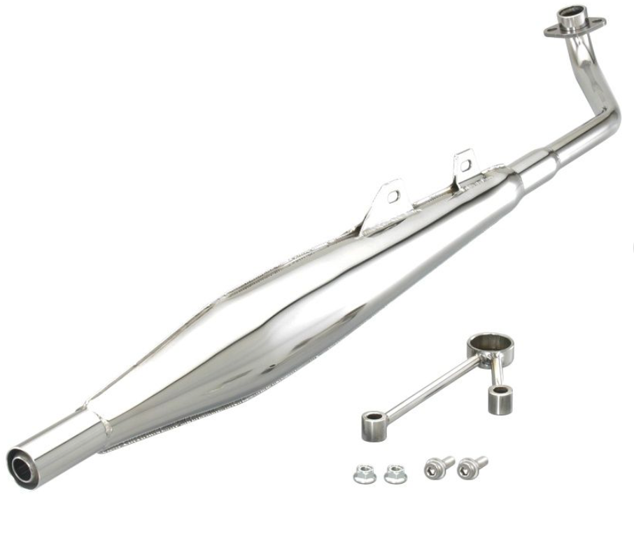 Echappement KITACO Classic Down chromé - Honda Super Cub 125