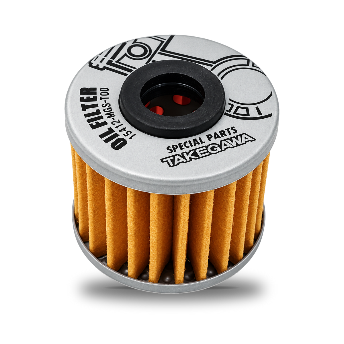 Filtre à huile pour kit radiateur d'huile — Takegawa — Honda Monkey 125, Dax 125 & Grom JC92 (00-02-0458)