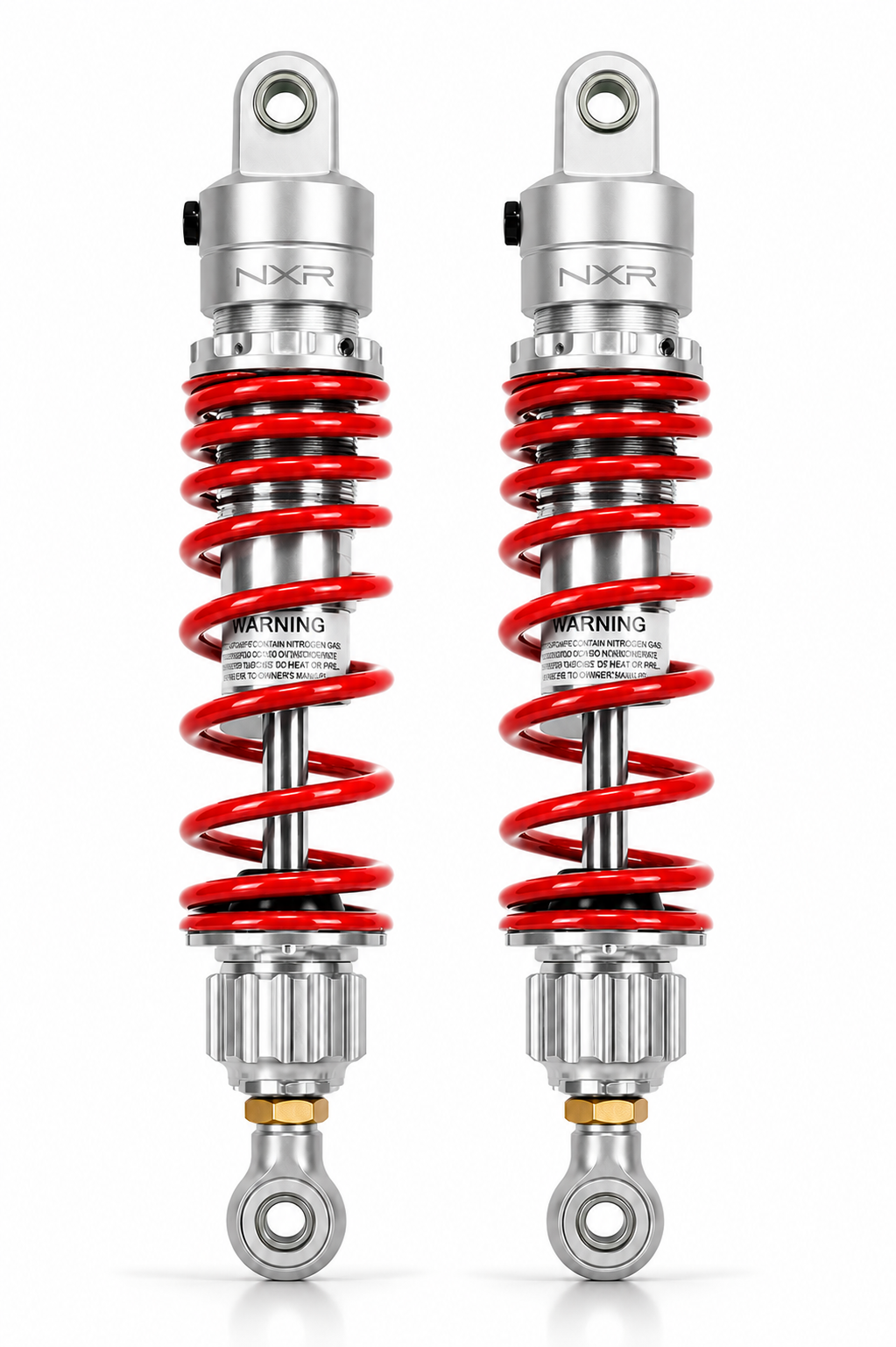 Paire d'amortisseurs arrière réglables NXR RS2 — 330 mm (origine) / 350 mm Off Road — Honda Monkey 125 (JB02/JB03/JB05) & Dax 125 (JB04/JB06)