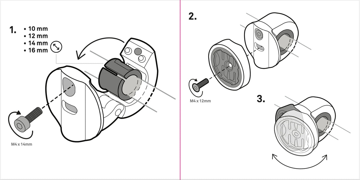 Kit de fixation au rétroviseur - Compteur GPS - Beeline MOTO II