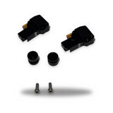 Tendeurs de chaîne alu CNC noir (paire) — NXR Parts — Honda Dax 125 JB04 / JB06