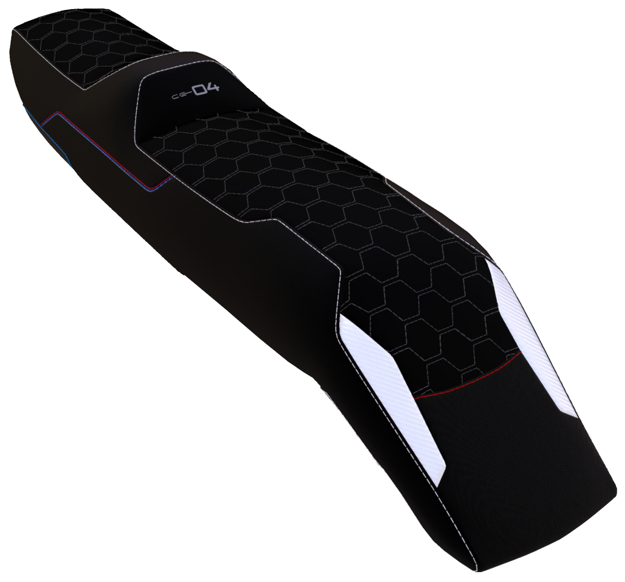 garnissage selle BMW CE-04 sur-mesure, couleur noir